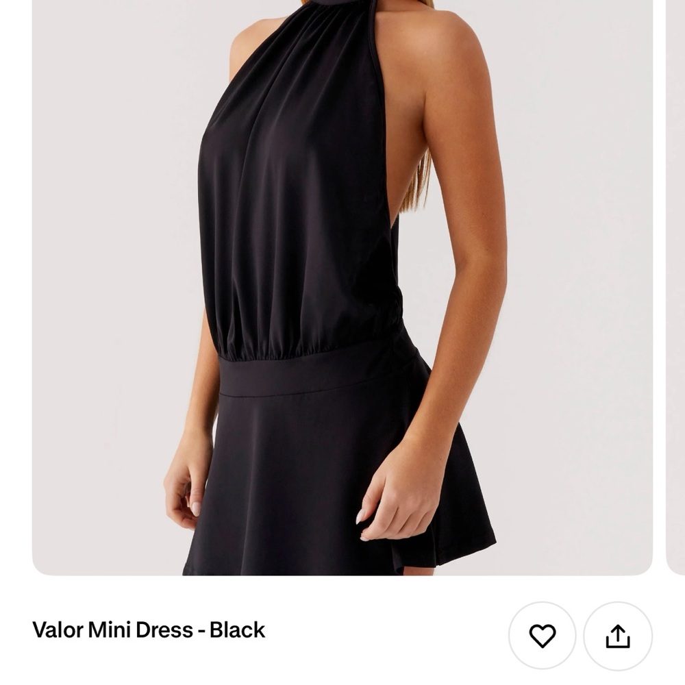 Peppermayo Black Halter Mini Dress